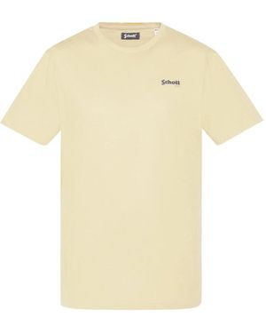 Schott Nyc T-Shirts - Geel
