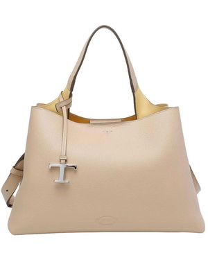 Tod's T Timeless Tote Bag - Natur