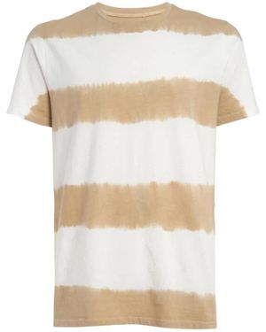 SER.O.YA Wit Hunter T-Shirt Strepen Tie-Dye - Naturel
