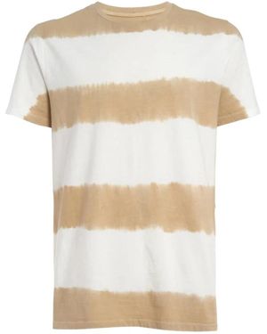 SER.O.YA Wit Hunter T-Shirt Strepen Tie-Dye - Naturel