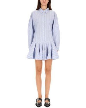 Ganni Gestreepte Mini-Trui Jurk - Blauw