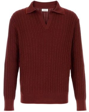 Ferragamo V-Neck Knitwear - Red