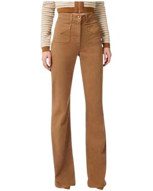 Elisabetta Franchi Wide Trousers - Brown