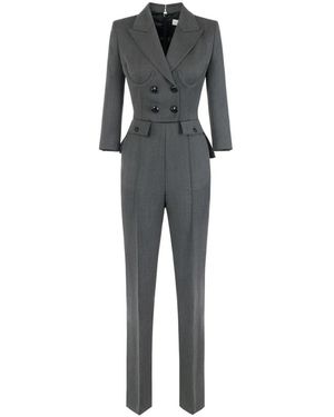 Elisabetta Franchi Cool Wool Jumpsuit - Grijs