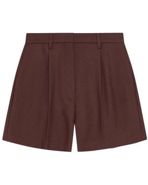 Birgitte Herskind Korte Broeken ,Bruin ,Wol Reggy Shorts - Paars
