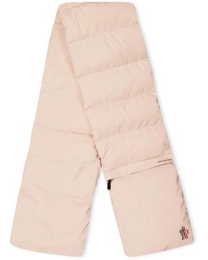 Moncler Accessoires ,Roze ,Polyester Après-Ski Gewatteerde Dons Sjaal - Naturel