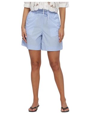 ROUGE EDIT Korte Broeken ,Blauw ,Linnen Roupaige Hw W/F Shorts