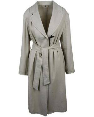 Fay Belted Coats - Grey