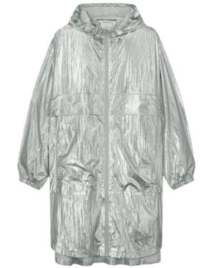 Summum Jassen ,Grijs ,Metallic Oversized Regenjas