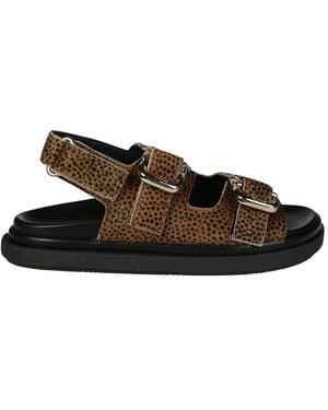 Alohas Flat Sandals - Brown