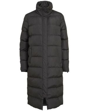 Vila Lange Daunenjacke - Schwarz