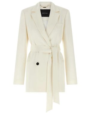 Kiton Zijden Blazer Met Dubbele Knoopsluiting - Wit