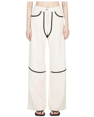 Paris Georgia Basics Straight Trousers - White