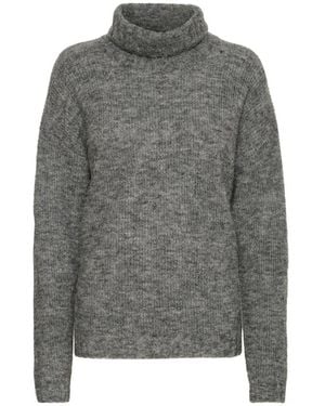 My Essential Wardrobe Dunkelgrauer strickrollkragenpullover