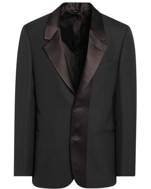 Fendi Wool Crã£Âªpe Blazer - Black