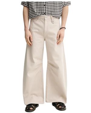HELIOT EMIL Wijde Broek - Naturel