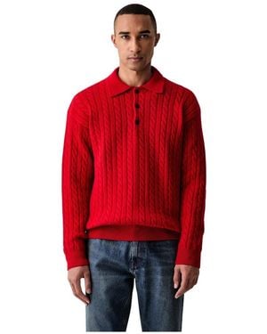 MSGM Truien & Vesten ,Rood ,Wol Round-Neck Truien