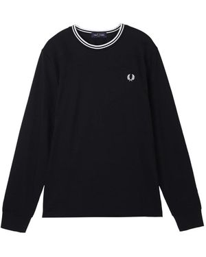 Fred Perry Long Sleeve Tops - Negro