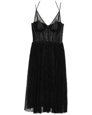 Elisabetta Franchi Kleid Aus Floraler Spitze - Schwarz