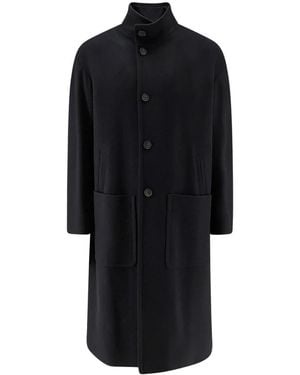 Hevò Single-Breasted Coats - Negro