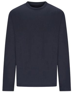 Jil Sander Tops ,Blauw ,Katoen T-Shirt Ls 3 Pack Emb