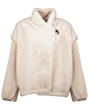 Moncler Faux Fur & Shearling Jackets - Neutro