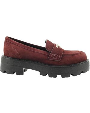 Guess Schoenen ,Rood ,Leer Loafers