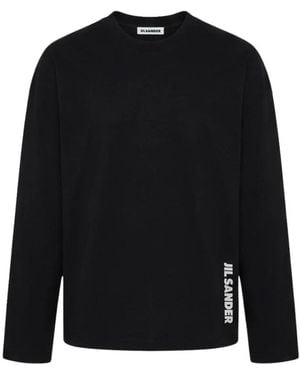 Jil Sander Long Sleeve T-Shirts - Black