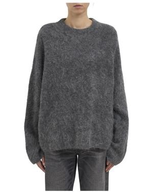 Soft Goat Round-Neck Knitwear - Gris