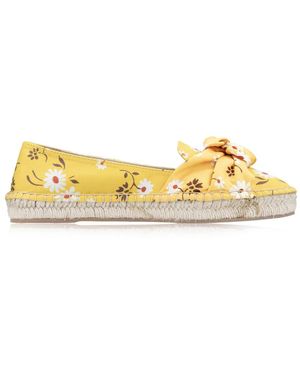 Miu Miu Blumige slip-on espadrilles - Gelb
