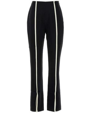 Nanushka Broeken ,Zwart ,Satijn Zwarte Satijnen Straight Leg Broek