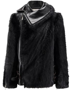 Sacai Faux Fur & Shearling Jackets - Black