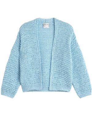 forte_forte Cardigan Punto Calado - Blauw