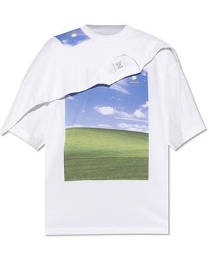 Vetements T-Shirt Mit Druck - Weiß