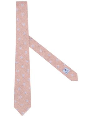 BOGGI Accessoires ,Roze ,Medallion Zijden Stropdas