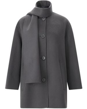Max Mara Single-Breasted Coats - Gris