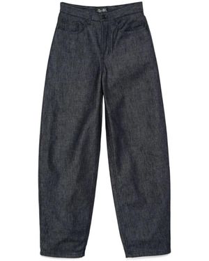 Mugler Barrel Leg Jeans Mit Korsettdetail - Blau