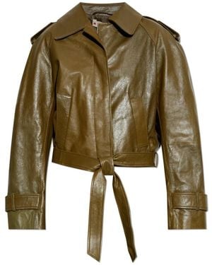 Marni Leather Jackets - Verde