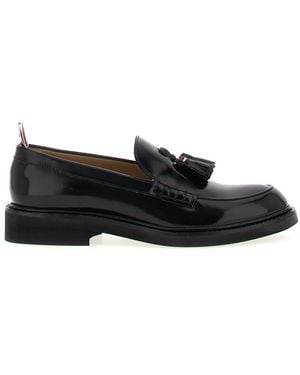Thom Browne Polierte Kalbsleder-Loafer Mit Quaste - Schwarz