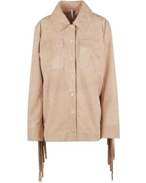 Liviana Conti Leather Jackets - Natural