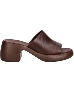 Camper Schoenen ,Bruin ,Leer Heeled Mule
