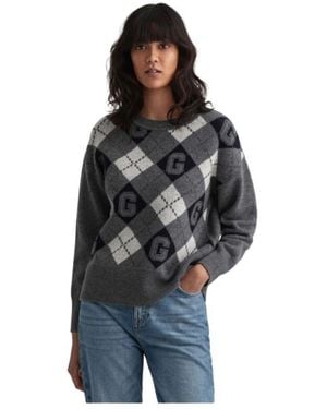 GANT Round-Neck Knitwear - Noir