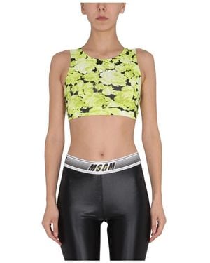 MSGM Sleeveless Training Tops - Verde