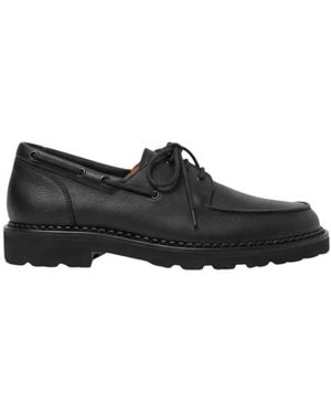 SCAROSSO Boat Shoes - Black