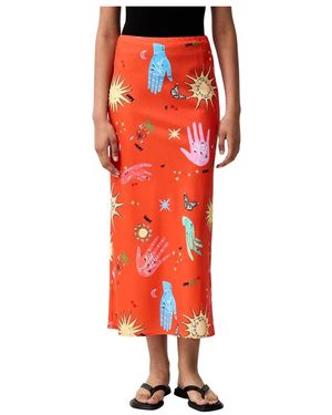 Never Fully Dressed Maxirok Met Wijde Pijpen - Rood