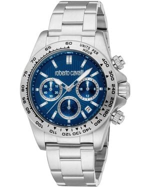Roberto Cavalli Herren Chronograph Stahl Uhr - Mettallic