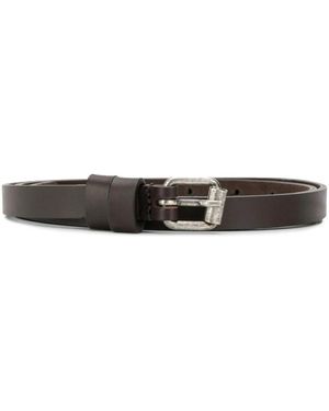 Aspesi Accessoires ,Bruin ,Leer Leren Riem - Zwart