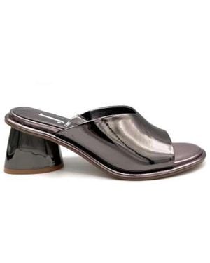 Jeannot Heeled Mules - Gris