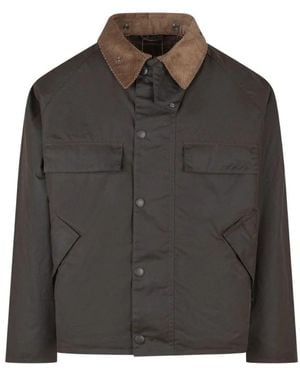Barbour Four Pocket Transport Jacke - Grau
