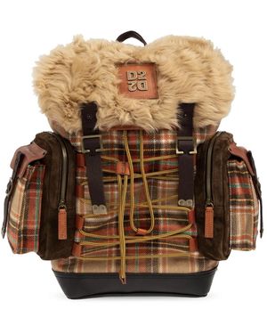 DSquared² Rucksack Mit Mehreren Taschen - Braun